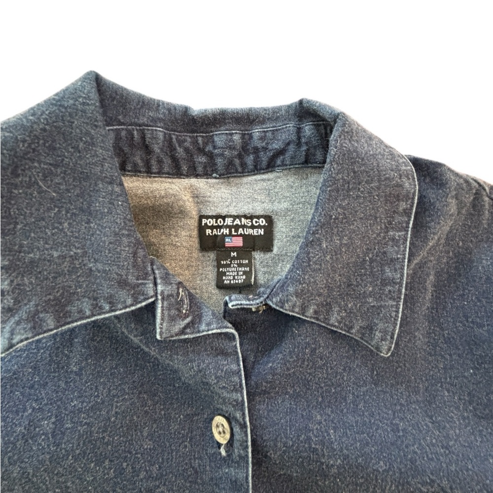 Polo Jeans Co Ralph Lauren Denim Button Down Shirt Womens Medium